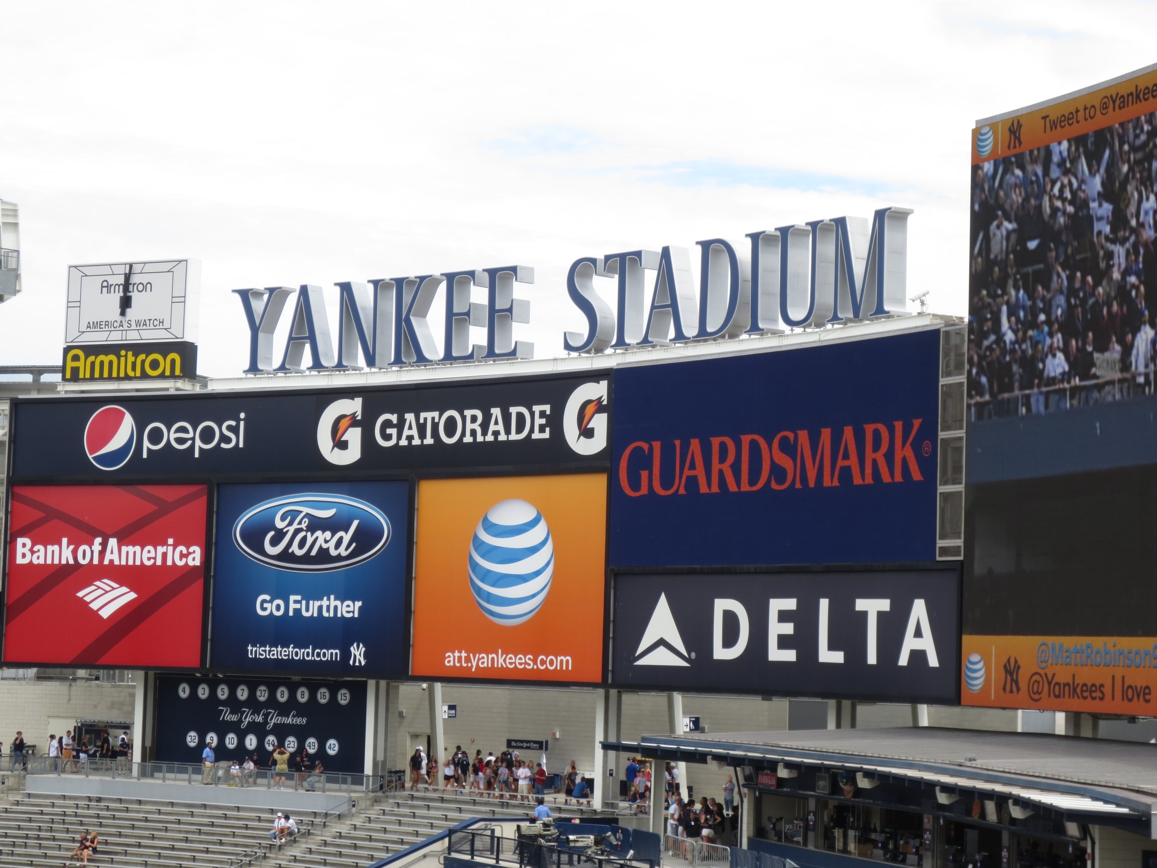 Photo of the sign board at Yankee Stadium